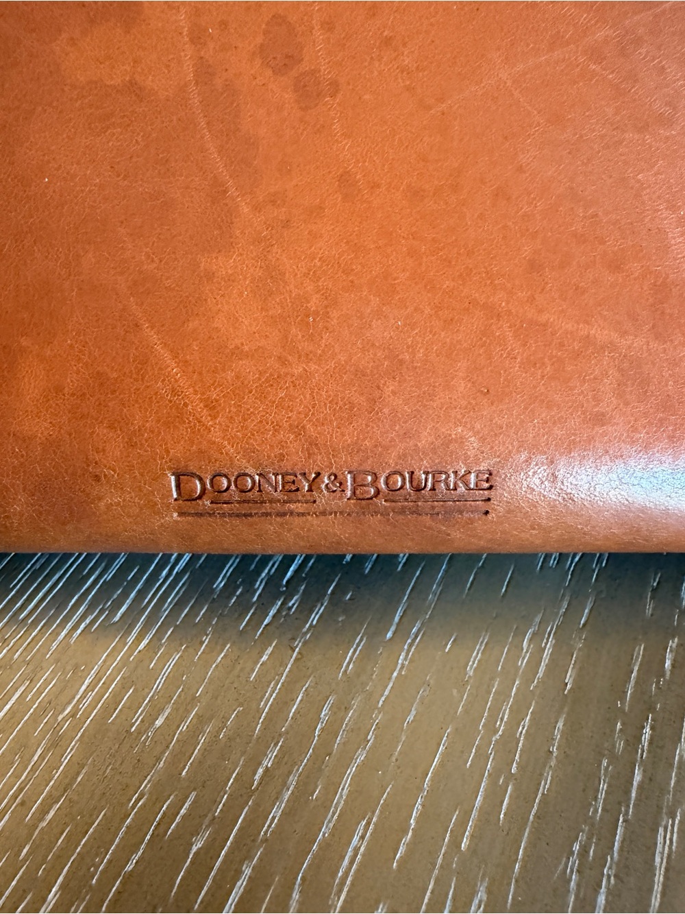 Dooney & Bourke Tan Leather Satchel with Brass Hardware - Picture 3 of 8
